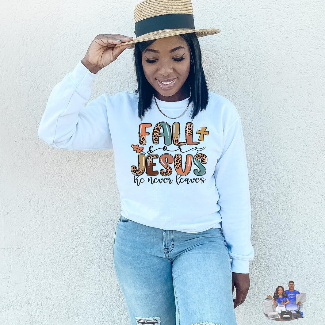 Fall For Jesus- Crewneck Sweatshirt